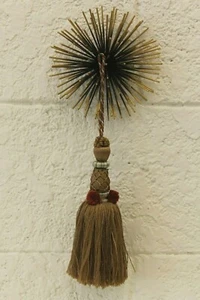 2 GORGEOUS TARBES MINERAL 7 3/4" LARGE DECORATIVE KEY TASSELS CURTAIN TRIM - Picture 1 of 10