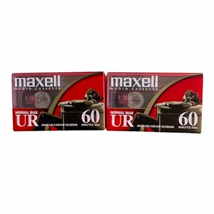 Maxell UR 60 Normal Bias Type I 60 min Audio Cassette Lot of Two (2) NEW SEALED - Picture 1 of 4