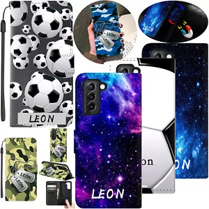 Funda de cuero tipo billetera abatible personalizada para teléfono Samsung Galaxy S24 A15 A35 - Imagen 1 de 78