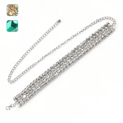 Cintura gioiello con pietre sfaccettate da donna per abito cerimonia elegante - Immagine 1 di 4