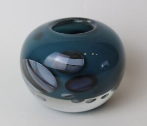 Design Glas Vase  Bubble Lufblasen signiert Sweden? Murano?