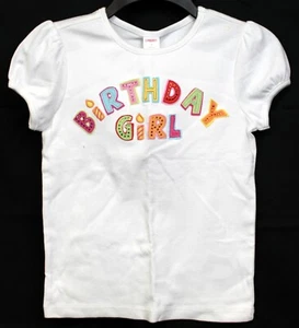 2008 Gymboree Spring Rainbow Birthday Girl T-shirt sz 9 White Candle Puff Sleeve - Picture 1 of 5