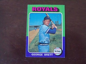1975 TOPPS BASEBALL GEORGE BRETT ROOKIE CARD # 228 NM