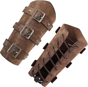 Paar Arm Armband Manschetten Wikinger Cosplay Halloween Kostüm Renaissance Jahrmarkt - Bild 1 von 4