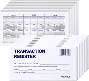 24 PCS Check Registers for Personal Checkbook, Easy to Read Checkbook Register - Picture 1 of 11