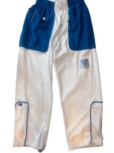 Jordan Air Flight Basketball Track Suit Pants Mens Lg Blue White Zipper Ankles - Picture 1 of 11