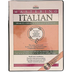 Mastering Italian: 15 Compact Discs and Book Foreign Service Language Institute - Foto 1 di 5