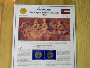 Cuartos estatales de la Sociedad Conmemorativa Postal Georgia 1999 brillante sin circular - Imagen 1 de 2