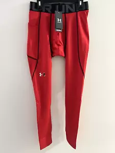Under Armour Coldgear Infrared Grid Compression Leggings Mens M Red 1381746 $70 - Picture 1 of 5