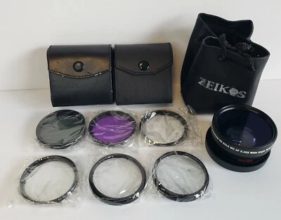 Zeikos 52mm Pro HD DSLR MC AF 0.45x Wide Angle w/Macro Lens and 6 filters! - Image 1 of 4