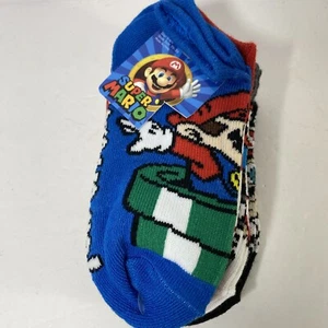 Super Mario Socks Children’s No Show Size 6-8 1/2 New - Picture 1 of 4