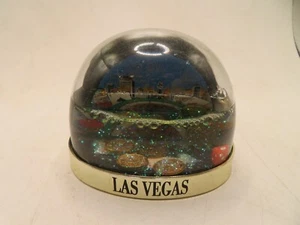 Vintage Golden Nugget Las Vegas NV Snowglobe 3 1/2 IN Plastic Souvenir W/ Dice - Picture 1 of 3