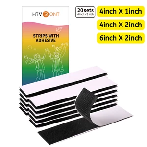 4x2/6x2 in Heavy Duty Strips Self Adhesive Black Inch Brand Strip Hook and Loop - Picture 1 of 29