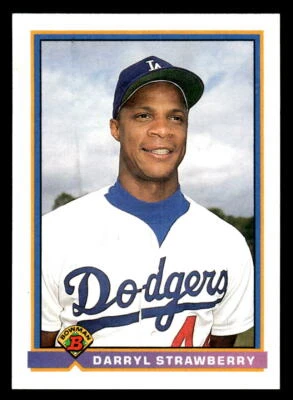 1991 Bowman  Darryl Strawberry #609 Los Angeles Dodgers - Image 1 of 2