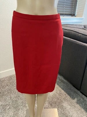 Moda International Talla 2 Mujer Rojo Hasta la Rodilla Lápiz Falda Cremallera - 010 Foto 1 de 4