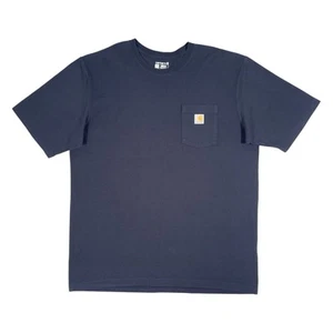 Carhartt Navy Blue Loose Fit Short Sleeve Heavyweight Pocket T-Shirt XL Tall - Picture 1 of 9