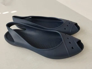 Crocs Farrah ballerine donna 6 blu slingback slip on punta aperta scarpe comode - Foto 1 di 5