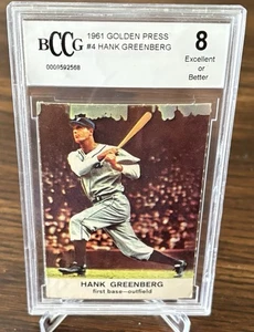 1961 GOLDEN PRESS #4 HANK GREENBERG BCCG 8 - Picture 1 of 2