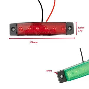 4X Red+Green Boat Navigation LED Lights Stern Light Boat/Bus Starboard Lights - Picture 1 of 24