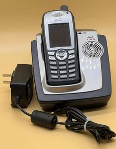 CISCO 7921 WIRELESS IP PHONE&DESKTOP BASE CP-7921G-A-K9 & CP-DSKCH-7921G W/Power - Photo 1/8