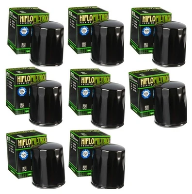 HF171B Oil Filter - Black - 8 Pack For 90-20 H-D Tour Dyna Softail Buell X/S/M - Image 1 of 4