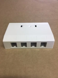 Hubbell Office weiß 4-Port Daten Keystone Gehäuse Aufputz Box ISB4OW - Bild 1 von 8