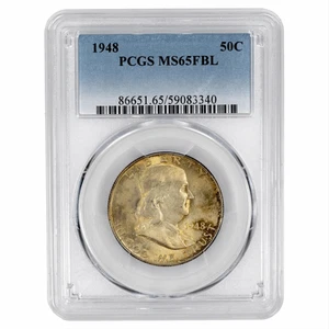 1948 Franklin Half Dollar 50C PCGS MS 65 FBL - Picture 1 of 2