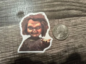 Chucky Sticker Halloween Free USA S&H Child's Play Creepy Spooky Slasher 80s 90s - Picture 1 of 3