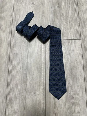 Corbata vintage años 60 Celine Paris monograma 100 % seda azul Foto 1 de 4