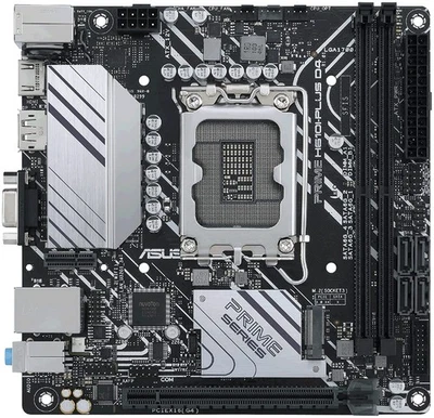 Asus Prime PRIME H610I-PLUS D4-CSM Desktop Motherboard - Intel H610 Chipset - - Image 1 of 4