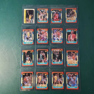 Lote de 16 tarjetas de baloncesto Fleer 1986-87 diferentes en su mayoría como nuevas Foto 1 de 3