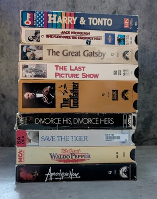 70s VHS movies essentials lot Last Picture Show, One Flew Over the Cuckoo's Nest - Image 1 of 4
