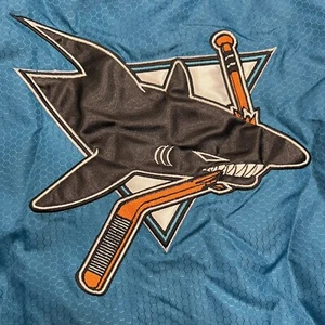 Vintage G-III By Carl Banks SAN JOSE SHARKS Parka Jacket Nylon/ Fleece sz Large - Picture 1 of 10