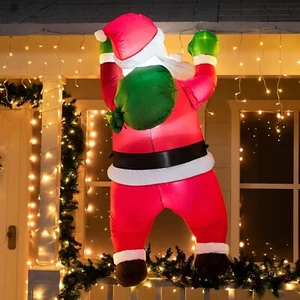 Joiedomi 5.5 FT Tall Christmas Inflatable Hanging Santa & Gift Bag Decoration. - Picture 1 of 6