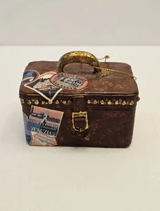 Mini Maleta Viajero del Mundo Baúl Adorno de Navidad Sin Caja - Imagen 1 de 8