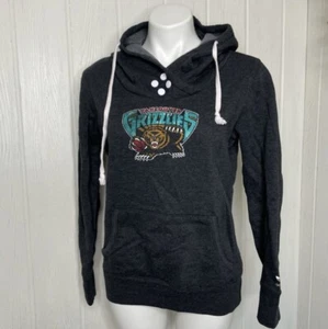Adidas Vancouver Grizzlies 4 Snap Hoodie Sweatshirt M Gray Pullover NBA - Picture 1 of 9