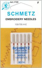 Schmetz Embroidery Sewing Machine Needles 130/ 705 H H-E Size 90/14 - Art.1720 F