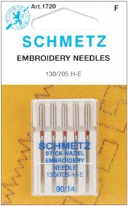 Schmetz Stickerei Nähmaschine Nadeln 130/705 H H-E Gr. 90/14 - Art.1720 F - Bild 1 von 1