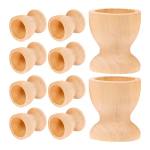 10 Pcs Wooden Egg Tray Holder for Boiled Eggs Container Keeper Child - Picture 1 of 12