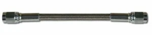 -3AN Straight Swivel Stainless Steel Braided Nitrous Oxide Line Hose 14" Length - Bild 1 von 2