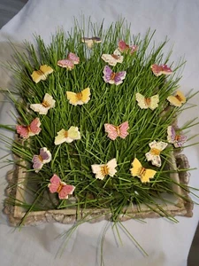 Keramik Blumen Schmetterlinge 20 Stück, Stecker Muttertag Geschenk Handgemacht - Bild 1 von 2
