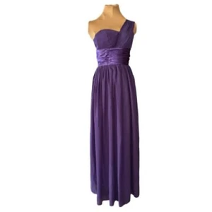 NWT Manjiali Elegant Purple One-Shoulder Maxi Dress Women's Small - Picture 1 of 3