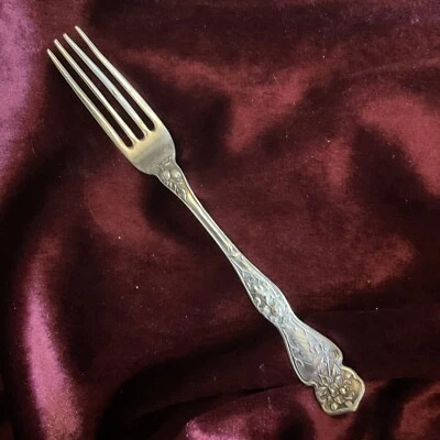 Вилка молодежная CHERRY BLOSSOM от Blackinton серебро чистота 5 1/2 дюйма модерн 1903 - Изображение 1 из 4