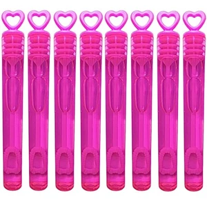 1-144 rosa Herz Blase Röhren Henne Do Party Tasche Füllstoff Mädchen Hochzeit Gefälligkeiten Geschenk - Bild 1 von 13