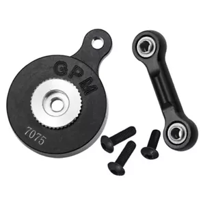 GPM Alum 7075 Direct Mount Servo Saver (23T Spline) w/ Fix Link Black for ARRMA - Picture 1 of 2