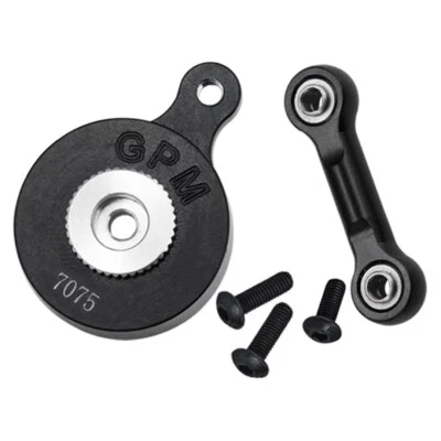 GPM Alum 7075 Direct Mount Servo Saver (23T Spline) w/ Fix Link Black for ARRMA - Image 1 of 2