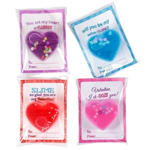 28PCS Valentines Slime Hearts with Cards for Kids' Valentine Gift Valentines - Picture 1 of 9