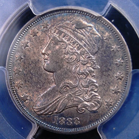 1838 CAPPED BUST QUARTER PCGS MS 62 VERY CLEAN LUSTROUS ORIGINAL AND WELL STRUCK Cover