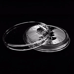 5 Airtite Coin Holders Capsules for Canadian 1 oz Silver Maple Leaf 38mm - Picture 1 of 7