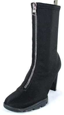 ALEXANDER MCQUEEN черный эластичной неопрен молнии спереди высокий каблук носок ботильоны 39 - Изображение 1 из 4